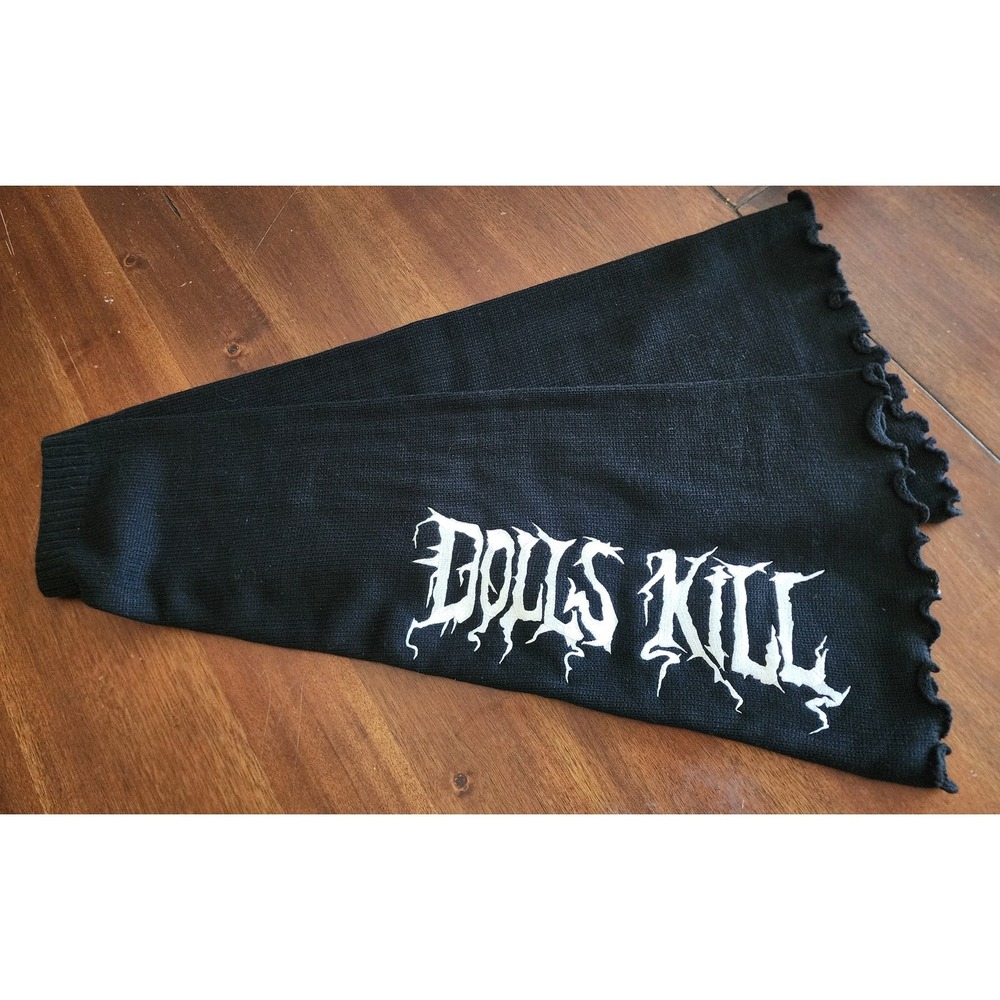 Dolls‎ Kill Leg Warmers Black White Whimsigoth Vamp